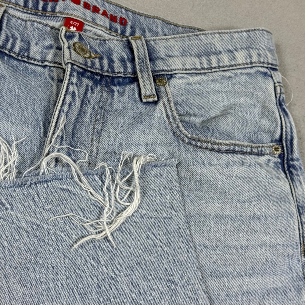 Lucky Brand High Rise Straight Leg Light Wash Frayed Hem Jeans Womens Size 4/27